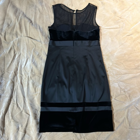 black velvet and sheer appliqué on sateen - Picture 2 of 2